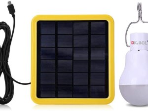 Solar Lamp Portable LED Light Bulb Solar Powered Rechargeable 180LM 1600mAh 2W Solar Panel Light Sensor